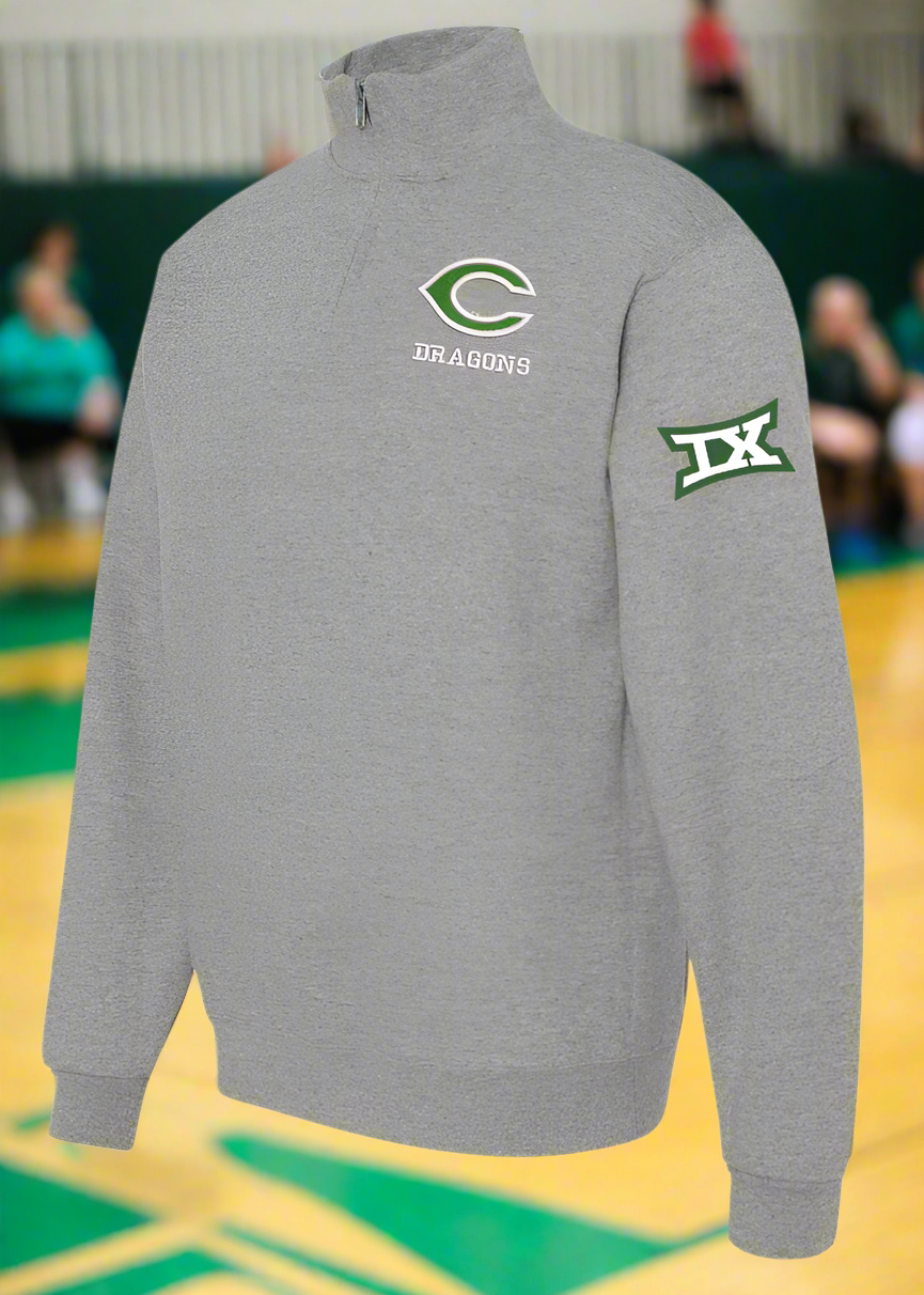 Cornwall Dragons Nublend® Cadet Collar Quarter-Zip Sweatshirt w/ Section IX emblem