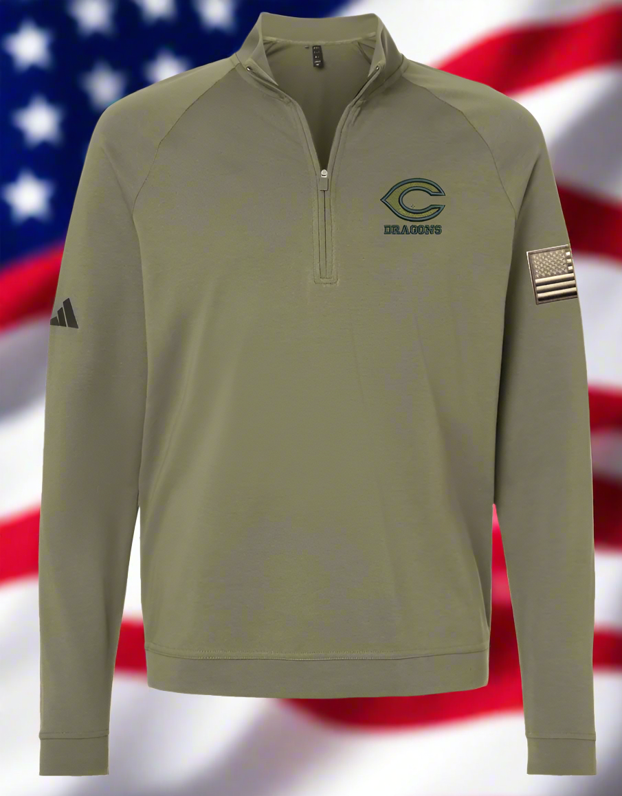 Cornwall Dragons Military Adidas Quarter-Zip Pullover
