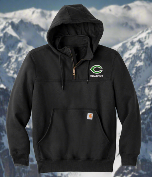 Cornwall Carhartt ® Rain Defender ® Paxton Heavyweight Hooded Zip Mock Sweatshirt