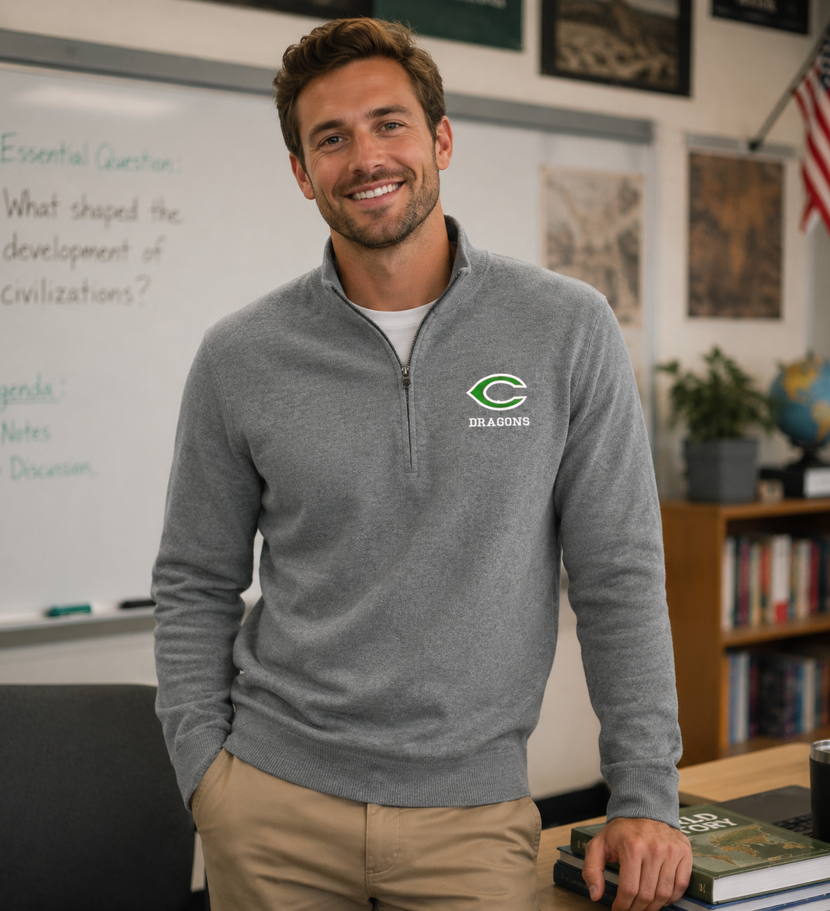 Cornwall Easy Care 1/4-Zip Sweater