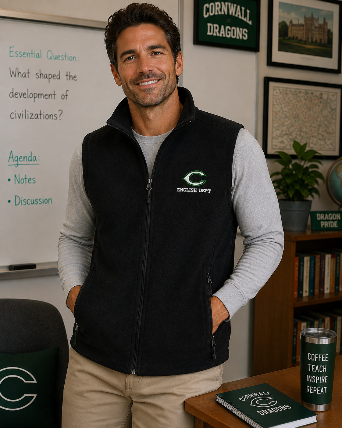 Cornwall Men's Fleece Vest (pick your department)