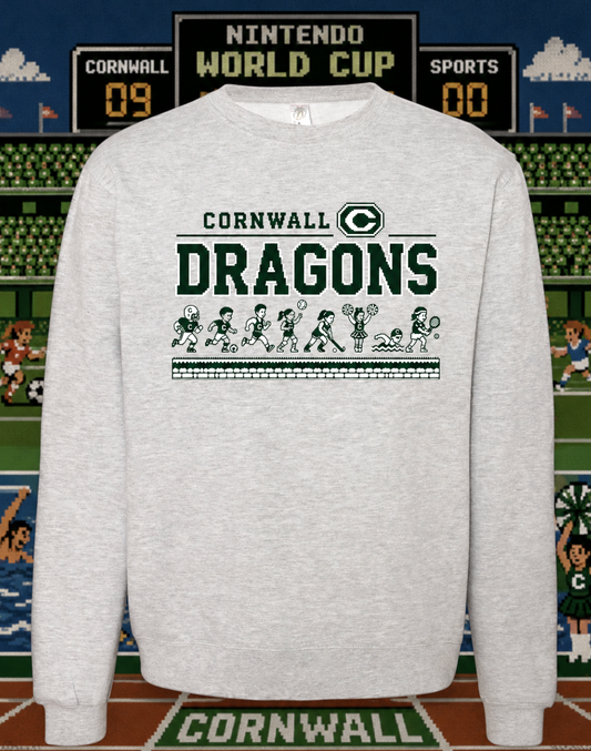 Cornwall Dragons 8-Bit Retro Crewneck
